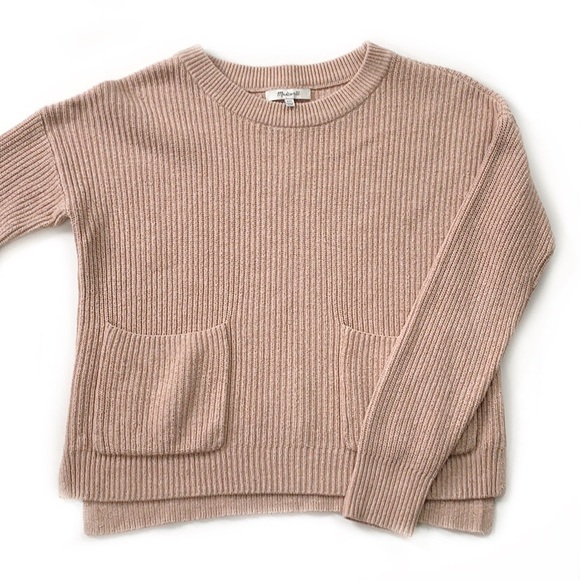 madewell patch pocket pullover sweater